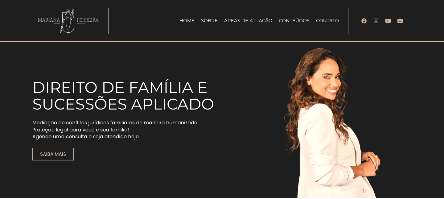 Site Mariana Ferreira Advogados