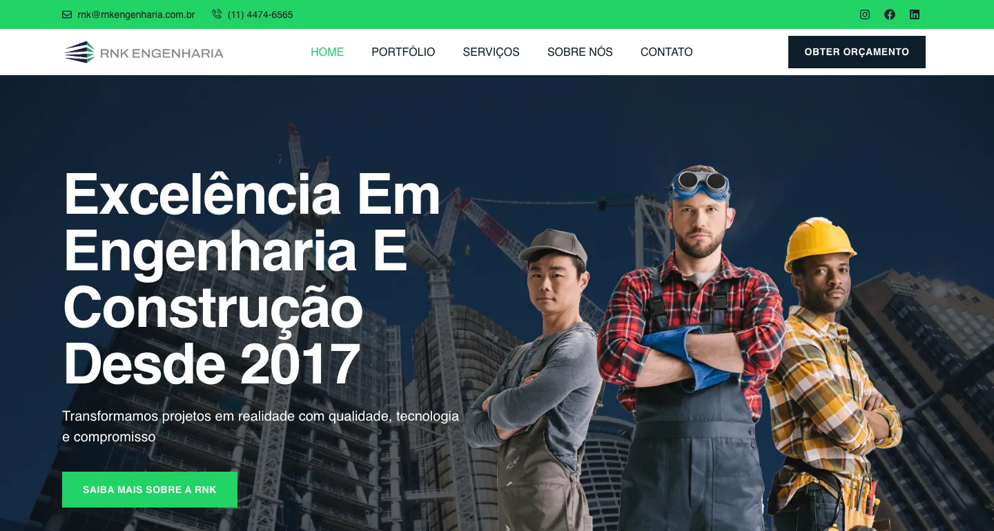 Site RNK Engenharia