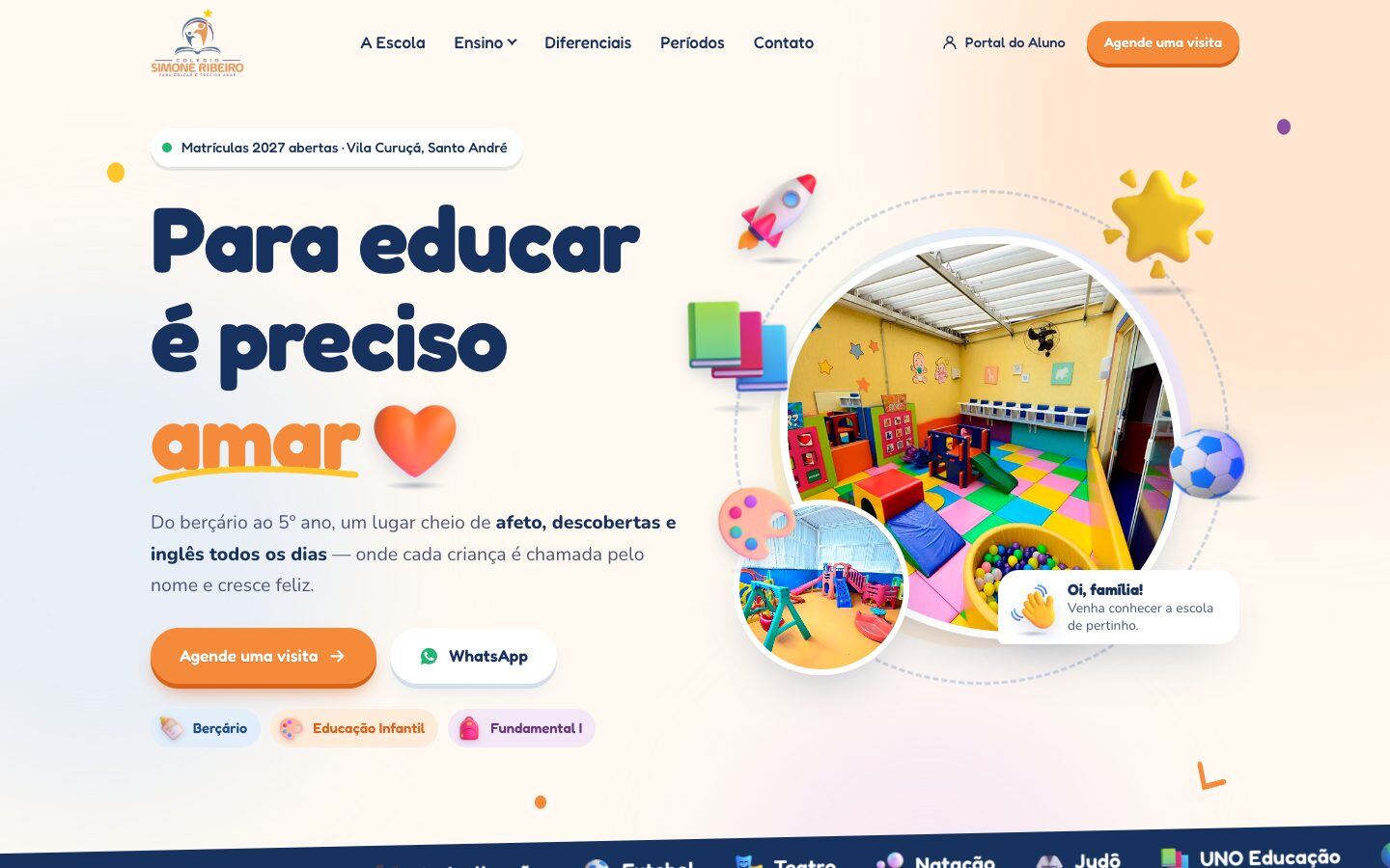 Colégio Simone Ribeiro: Site institucional para escola